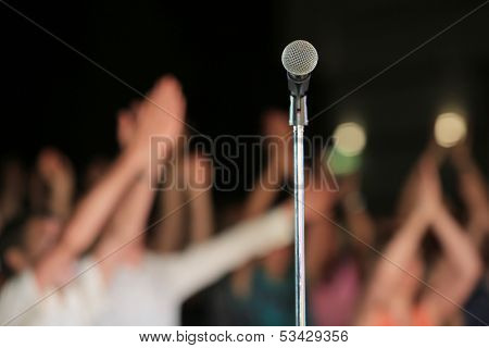 Microphone on stage