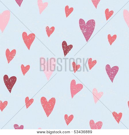 seamless vector pattern with hearts