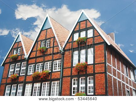 Historic brick houses in Münster