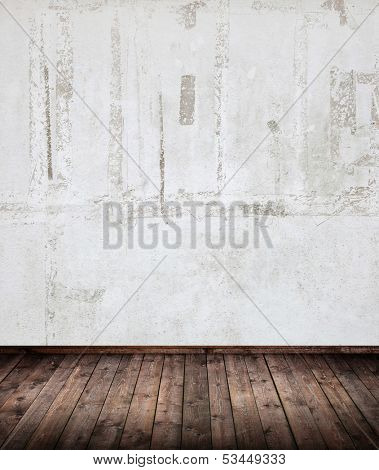 interior room with grunge wall