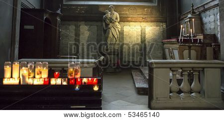 Saint Sulpice church, interiors, Paris, France