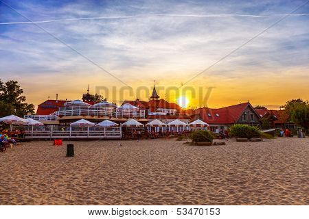 Sopot - Restaurant At Sunset