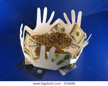 Geld papier handen 3