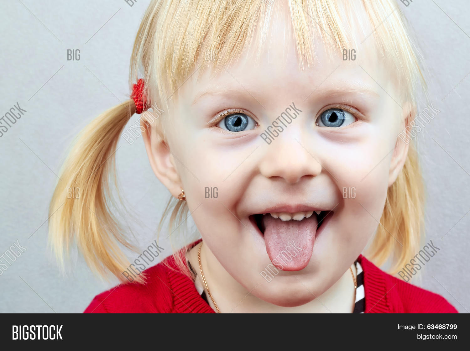 Little Girl Sticking Image & Photo (Free Trial) | Bigstock