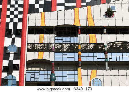wall of incineration plant