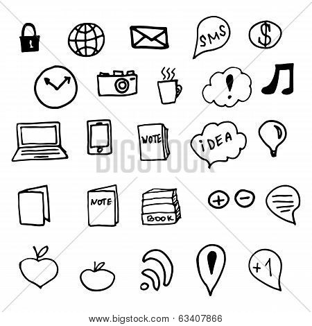 Hand drawn vector illustration icons