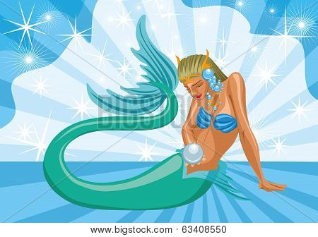 The Ocean And The Mermaids, Illustration