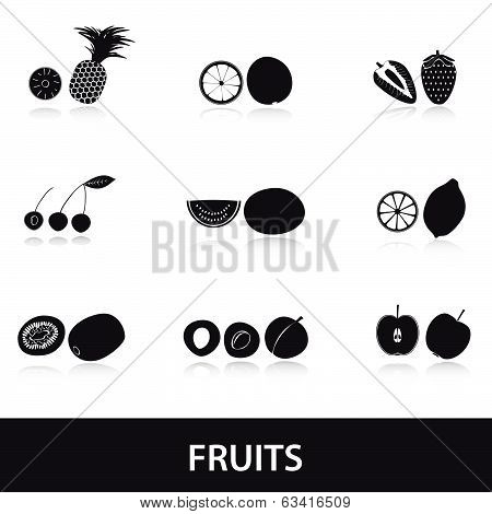 fruits and half fruits eps10