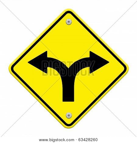 Fork In The Road Sign