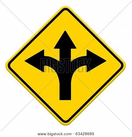 Fork In The Road Sign