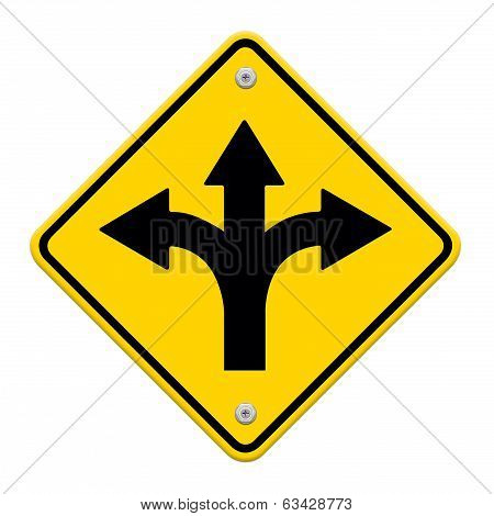 Fork In The Road Sign
