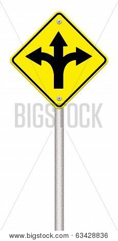 Fork In The Road Sign