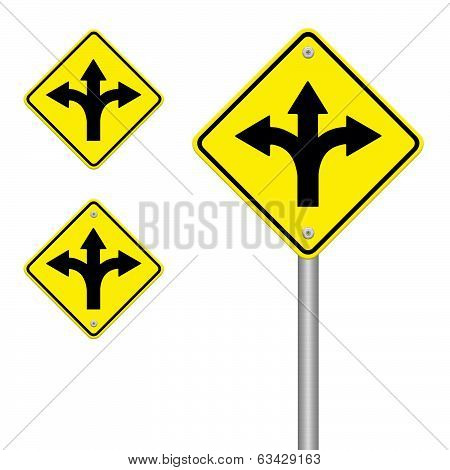Fork In The Road Sign