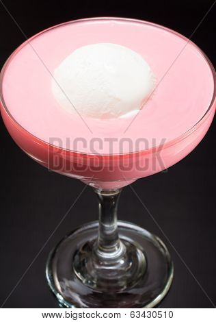 Ice Cream Ball In Strawberry