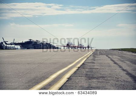 Jets on runway