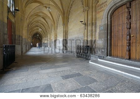 MAASTRICHT, NETHERLANDS - SEPTEMBER 8, 2013: People in Basilica of Saint Servatius. The church is considered to be one of the most important religious buildings in the former Prince-Bishopric of Liege