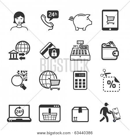 Shopping icons set 04 // BW