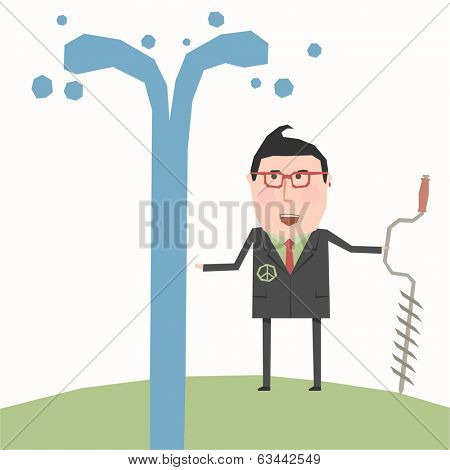 Business concept - artesian water