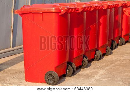 Large trash cans (garbage bins)