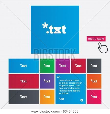 Text file icon. Download txt doc button.