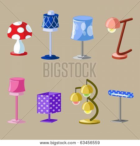 Set of Lampshades Different Design