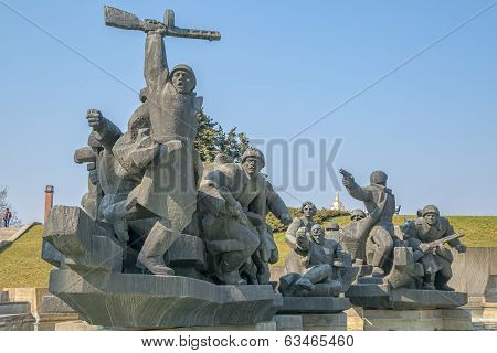 Soviet era WW2 memorial in Kiev Ukraine