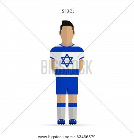 Israel football player. Soccer uniform.