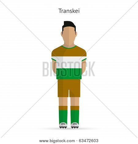 Transkei football player. Soccer uniform.