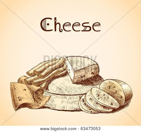 Cheese sketch poster