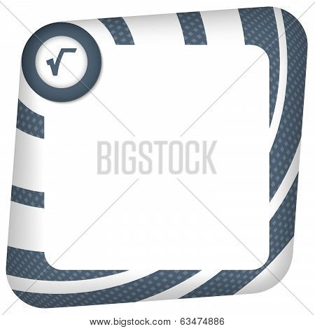 Abstract Box For Entering Text With Radix Sign