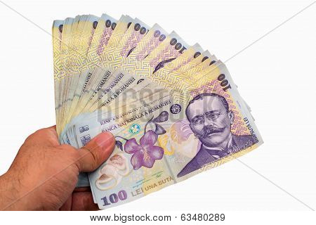 Stack of 100 RON