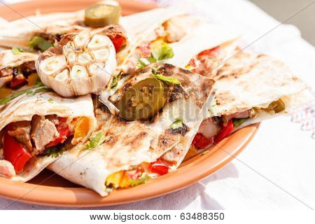 tortilla with dip