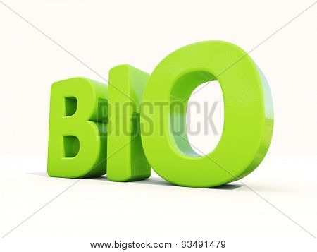 Bio icon on a white background. 3D illustration