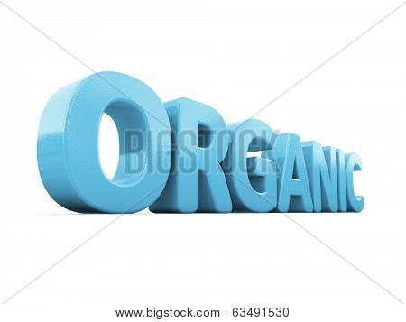 Organic icon on a white background. 3D illustration