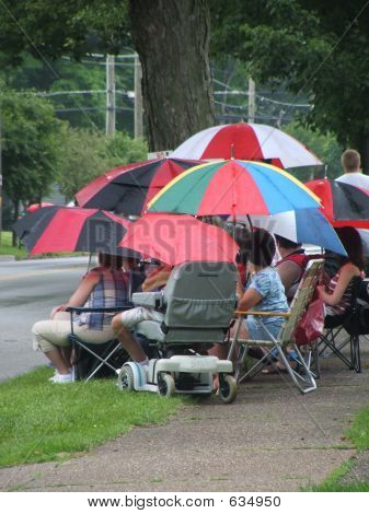 Día de lluvia para un desfile