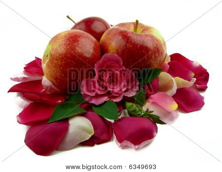 Apple mit Blumen