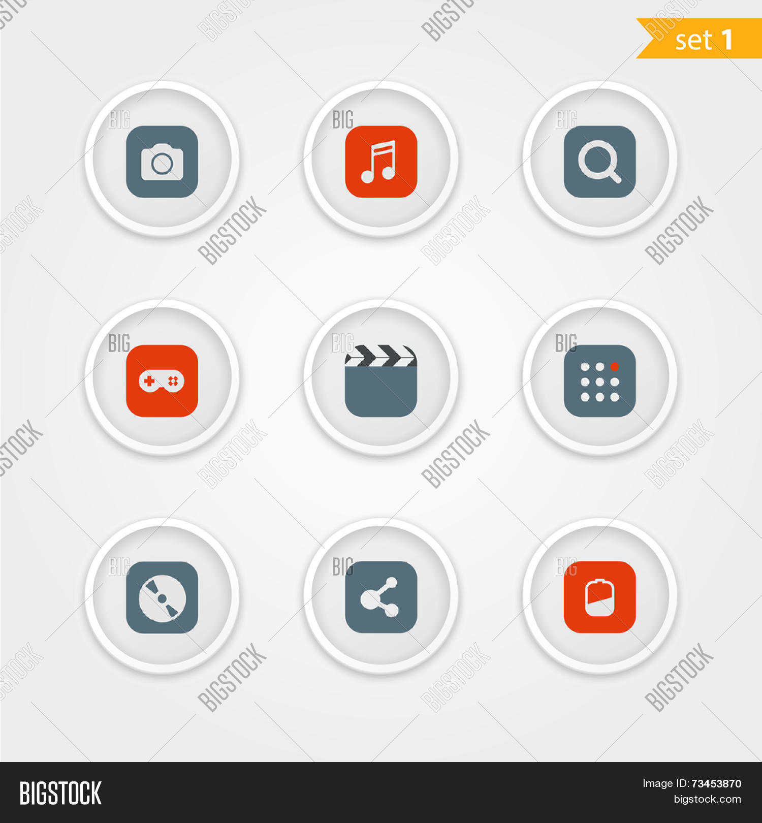 Color Interface Icons Vector & Photo (Free Trial) | Bigstock