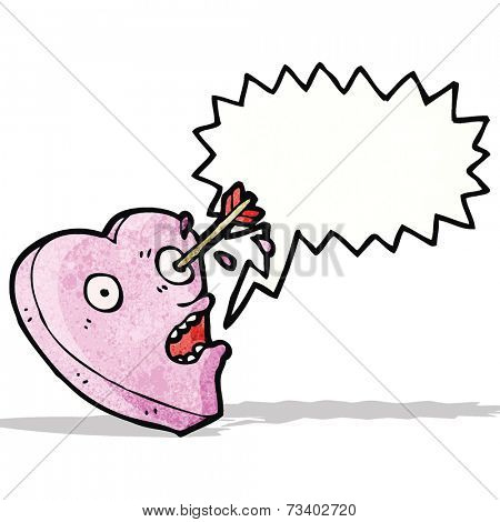 cartoon love struck heart