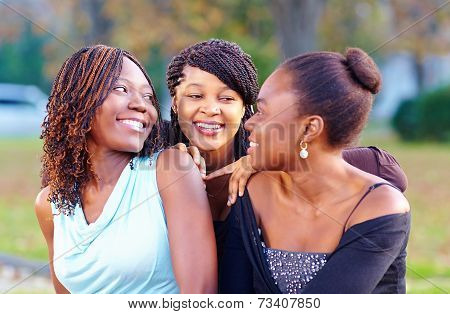 Happy African Friends Having Fun Outdoors