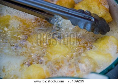 sweet bunuelos traditional food from Guatemala