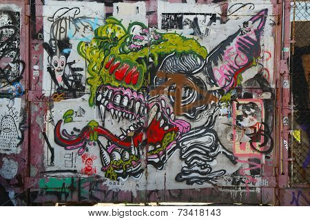 Mural art at East Williamsburg in Brooklyn