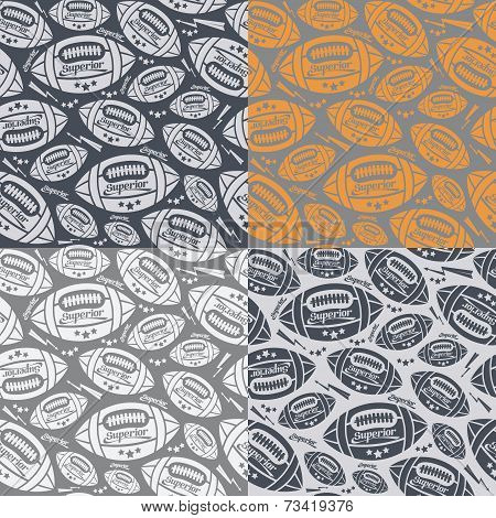 Seamless Pattern Rugby Ball