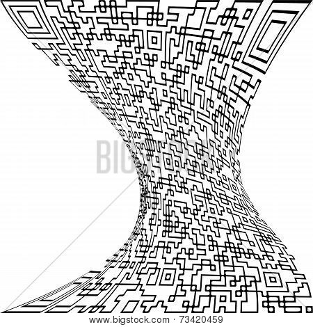 Illustration Deformed Qr Code