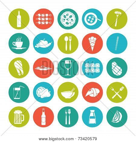 Icon Set Summer  Food