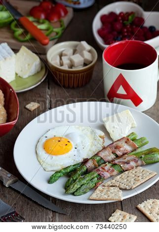 Breakfast With An Egg And Coffee