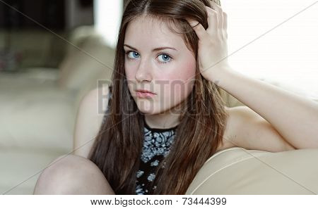 A Young Girl With Long Hair