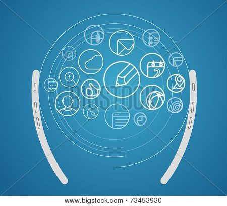 Information transfer scheme. Design elements