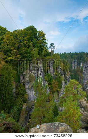 Rocks around Bastei bridge.