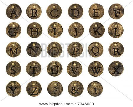 Alfabet sten Charms
