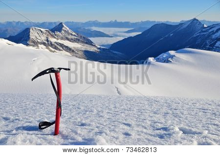 Ice Ax In The Snow